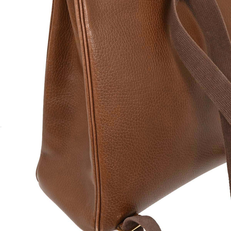 Hermes Marron Fonce Ardennes Kelly A Dos GM Backpack 10 Circle:Z YQ00760