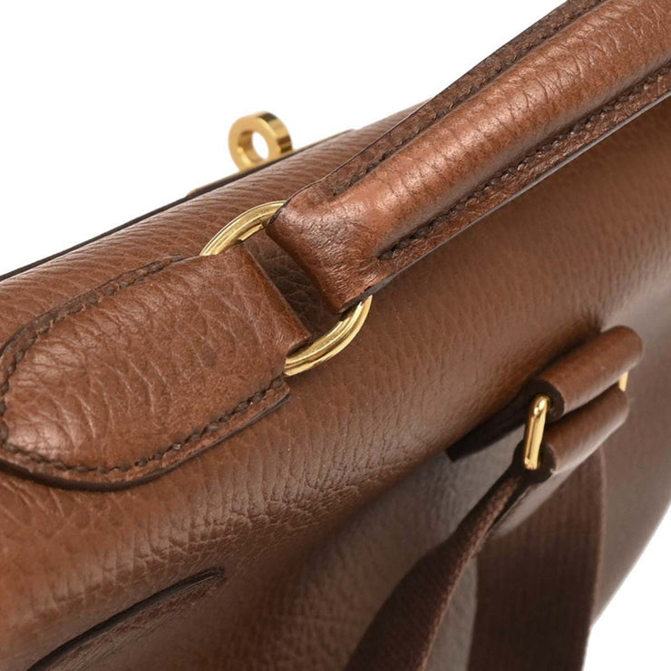 Hermes Marron Fonce Ardennes Kelly A Dos GM Backpack 10 Circle:Z YQ00760