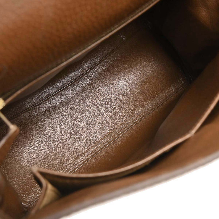 Hermes Marron Fonce Ardennes Kelly A Dos GM Backpack 10 Circle:Z YQ00760