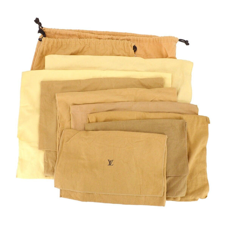 LOUIS VUITTON Dust Bag 10 Set Brown Beige 100% Cotton  111748