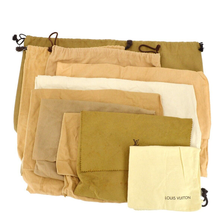 LOUIS VUITTON Dust Bag 10 Set Brown Beige 100% Cotton  111738