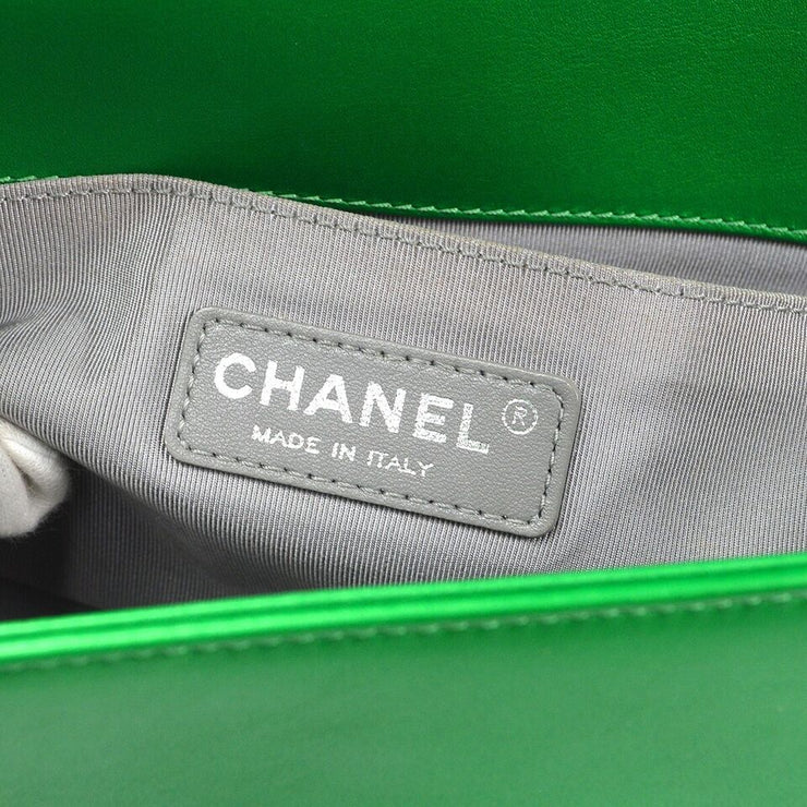 Boy Chanel Green Lambskin Double Chain Shoulder Bag KK92297