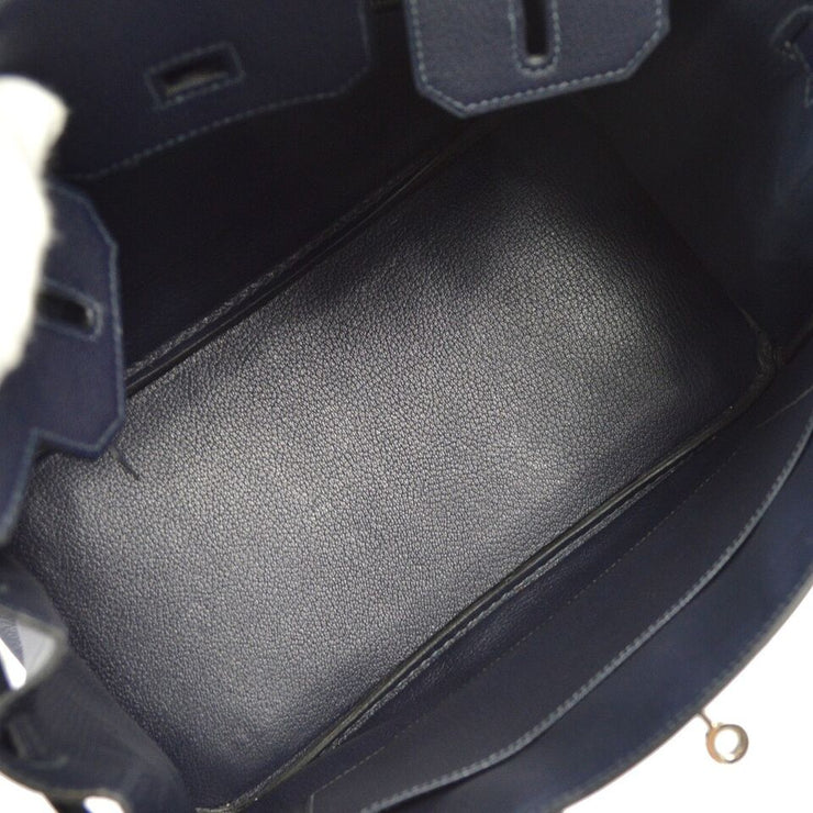 Hermes Navy Taurillon Clemence Birkin 30 Handbag □I 74.S KK90111