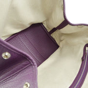 Hermes Purple Buffalo Garden Party PM Tote Bag 4A J□P KK90044