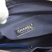 Chanel Blue Tweed Calfskin Gabrielle Shoulder Bag 181540