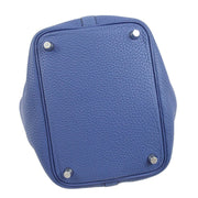 Hermes Blue Taurillon Clemence Picotin Lock PM Handbag CAM003UH KK90066