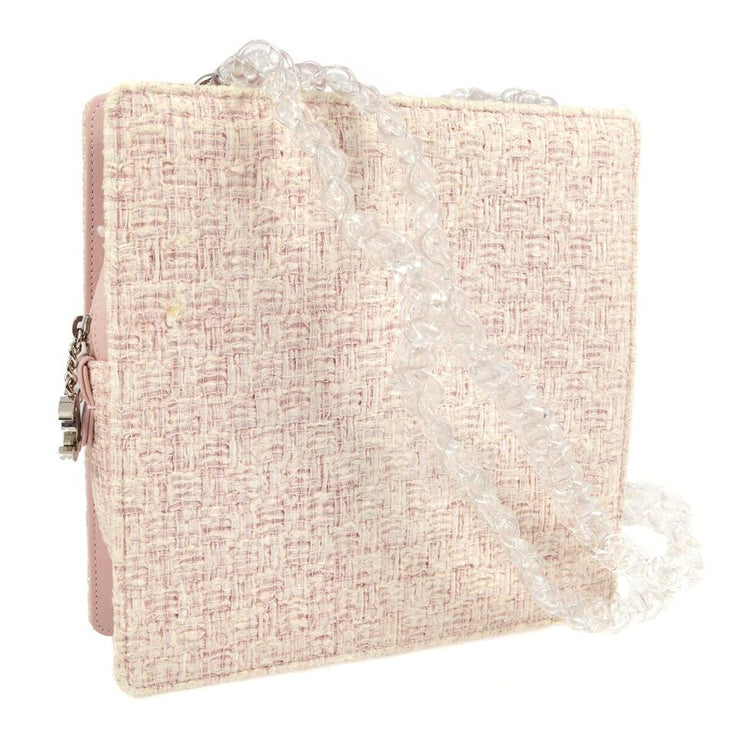 Chanel Pink Tweed Shoulder Bag 113202