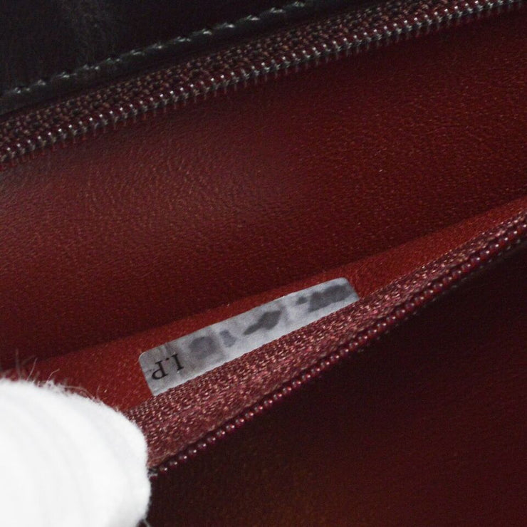 Chanel Black Lambskin Pushlock Small Half Flap Shoulder Bag 28654