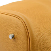 Hermes Beige Taurillon Clemence Picotin Lock TGM Handbag T AM010TH KK92309
