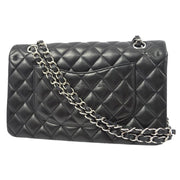 Chanel Black Lambskin Medium Classic Double Flap Shoulder Bag KK92301
