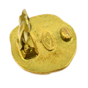 Chanel Gold Button Earrings Clip-On 95P 123052
