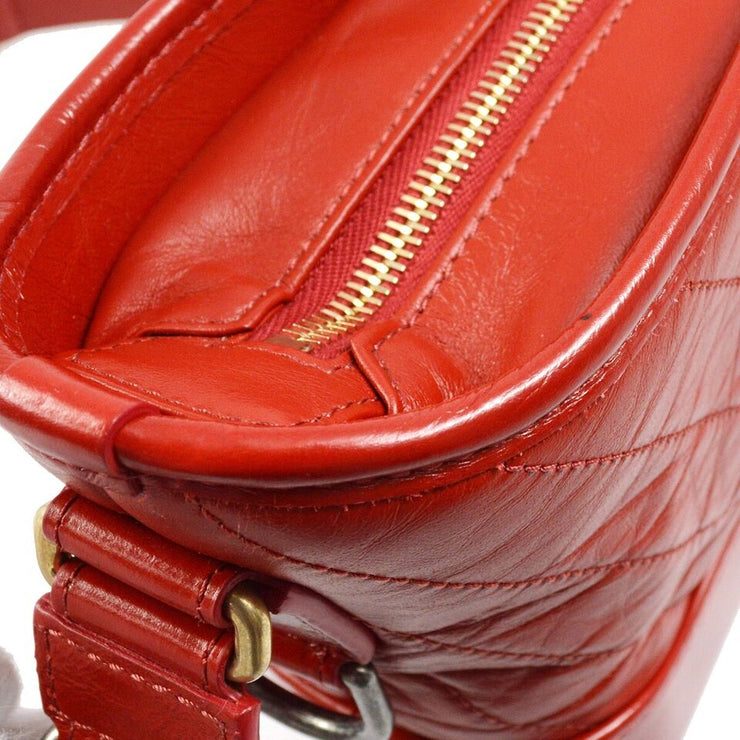 Chanel Red Lambskin Gabrielle V Stitch Shoulder Bag 191315
