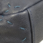 Chanel Navy Caviar Wild Stitch Double Chain  Shoulder Bag KK30471
