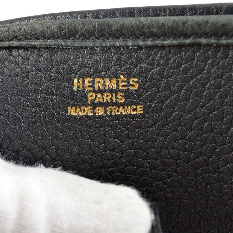 Hermes Black Taurillon Clemence Evelyne GM Shoulder Bag ◯Z R KK92256
