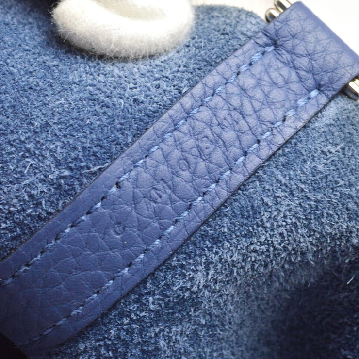 Hermes Blue Taurillon Clemence Picotin Lock PM Handbag CAM003UH KK90066