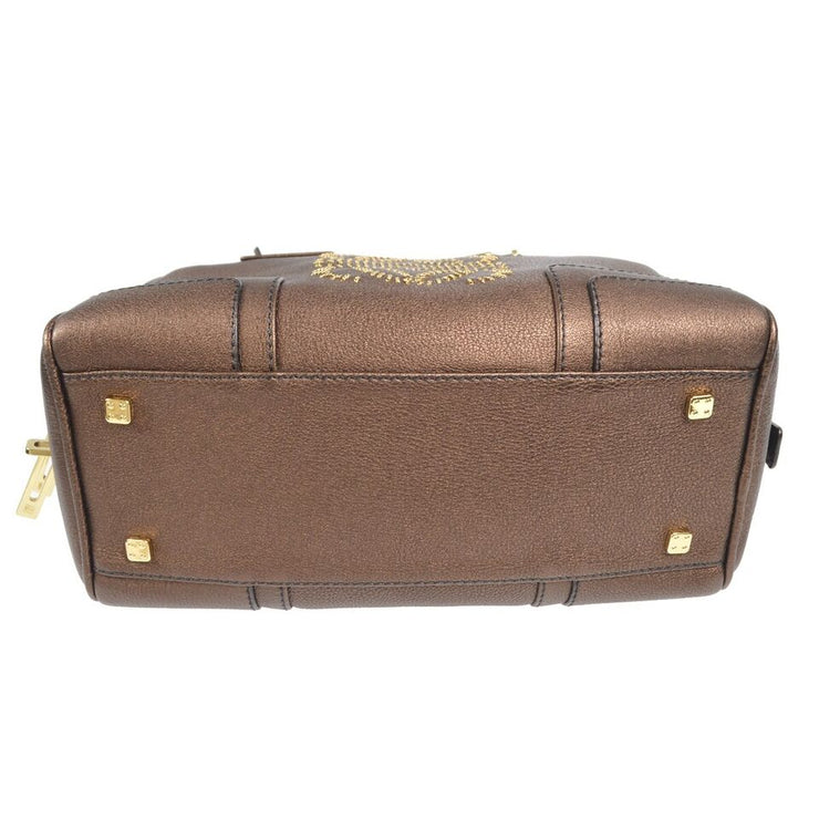 Loewe Amazona 28 Handbag Purse Bronze Leather 260610 99645