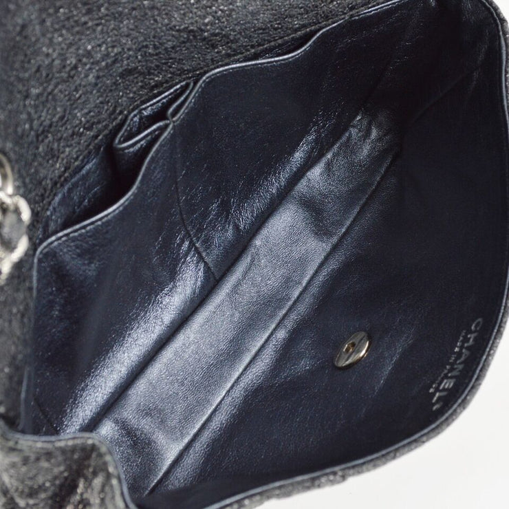 Chanel Black Medium Single Flap Shoulder Bag KK90036