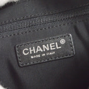 Chanel Quilted Single Chain Shoulder Bag Black Caviar Skin 99392