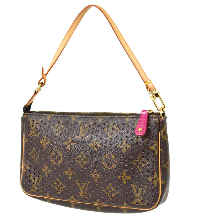 LOUIS VUITTON POCHETTE ACCESSOIRES HAND BAG MONOGRAM PERFO 81201