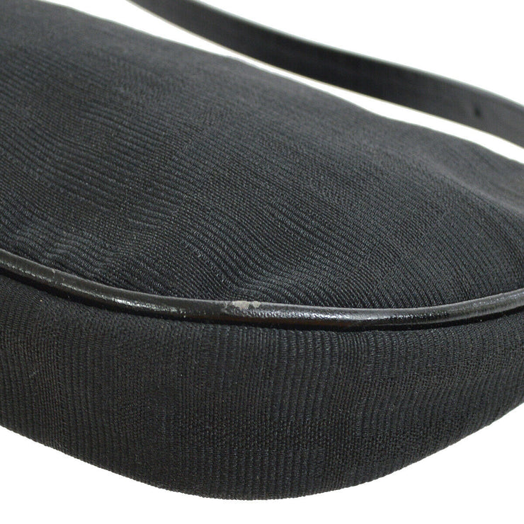 FENDI Zucca Mini Hand Bag Black Canvas Leather 60413
