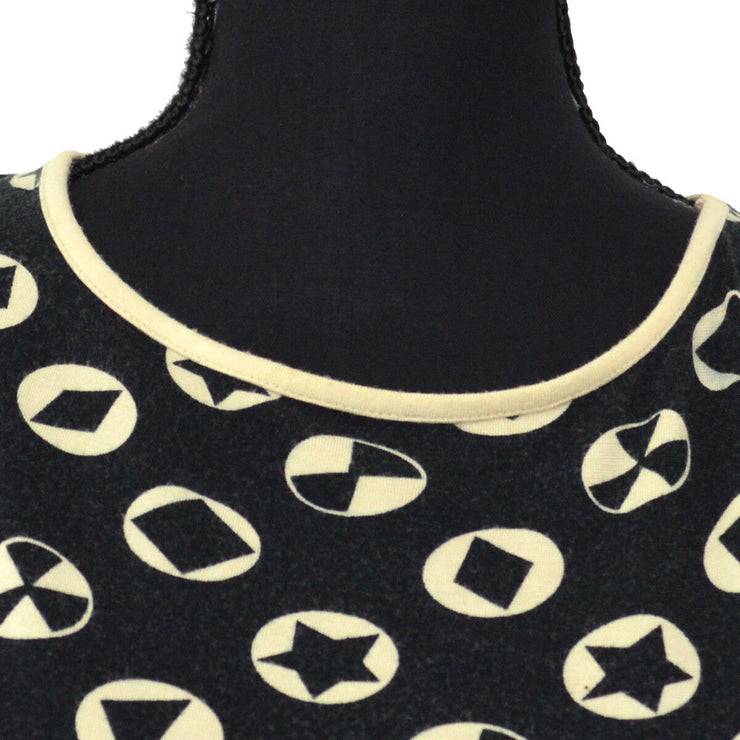 FENDI Vintage Logos Short Sleeve Tops Black #42 Italy AK35563k