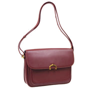 CARTIER Must De Cartier Cross Body Shoulder Bag Bordeaux 41033