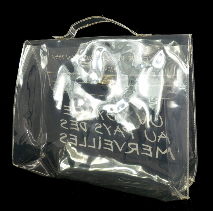 HERMES Vinyl Kelly Hand Beach Bag SOUVENIR DE L'EXPOSITION 1997 AK38013g