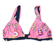 CHANEL #36 B3939 Swimwear Swimsuit Bikini Pink Navy 91381