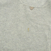 CHANEL 00C #38 CC Logos Round Neck Short Sleeve Knit Tops Gray 00816