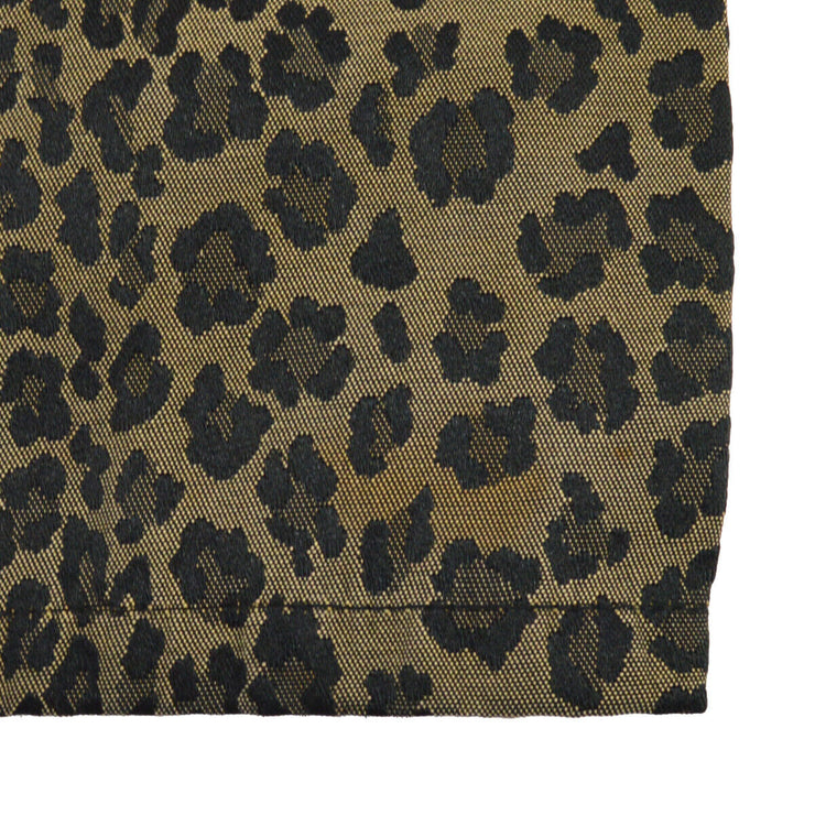 FENDI Vintage Leopard Pattern Long Pants Brown Black AK37958b