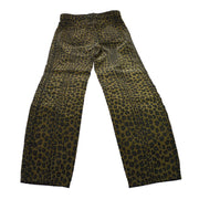 FENDI Vintage Leopard Pattern Long Pants Brown Black AK37958b