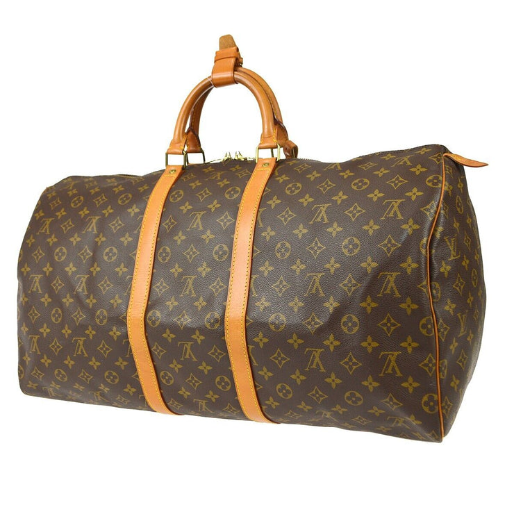 Louis Vuitton Monogram Keepall Travel Duffel Bag Size 55