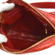 CHANEL Quilted CC Belt Waist Bum Bag Red Denim Leather 1743698 Purse 00954