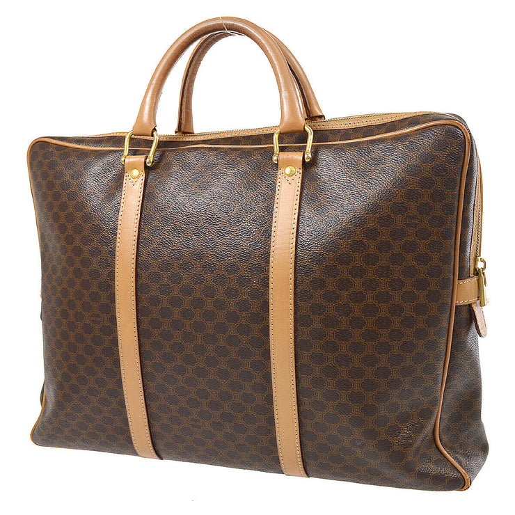 CELINE Macadam Pattern Hand Business Bag Brown 72778