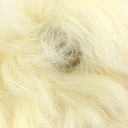 CHANEL CC Logo Bangle Wristband White Lapin Fur Accessories B31692j