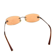 CHANEL CC Logos Sunglasses Eye Wear Brown Plastic L106835 54?19 45098