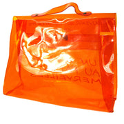 HERMES Vinyl Kelly Beach Hand Bag Orange SOUVENIR DE L EXPOSITION 1998 91373
