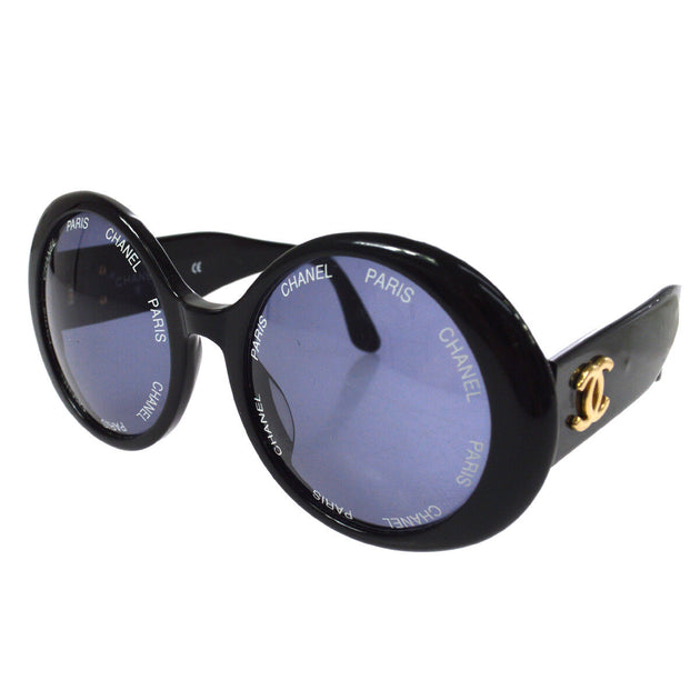 CHANEL Vintage CC Logos Round Sunglasses Eye Wear Black Authentic AK36 –  brand-jfa