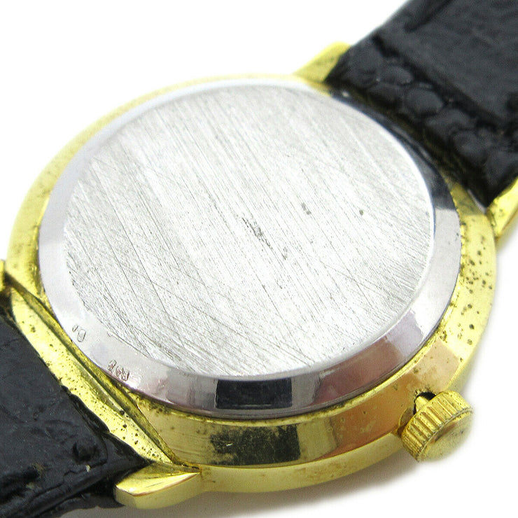 GUCCI Ladies Quartz Wristwatch Watch Gold plated Black 70718
