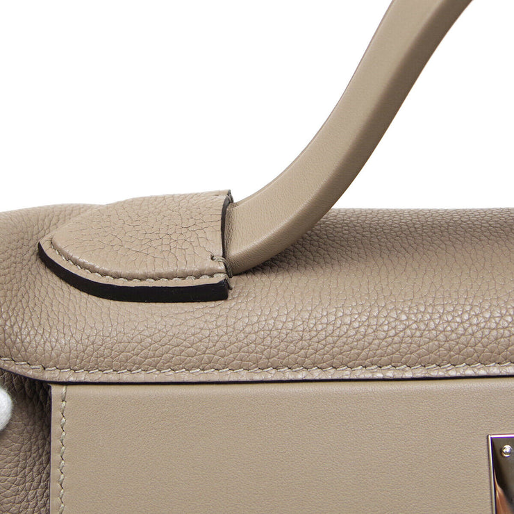 HERMES Sac Van Cattle 24/24 35 Hand Bag DST 003 DI Brown Veau Crispe Togo 30785
