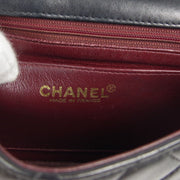 CHANEL Classic Flap Mini Square Chain Shoulder Bag Black Lambskin 6283394 26696