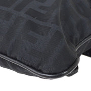 FENDI Zucca Pattern Waist Bum Bag Black Canvas Italy 7VA253-AWM119-2384 81373