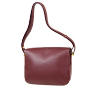 CARTIER Must De Cartier Cross Body Shoulder Bag Bordeaux 41033