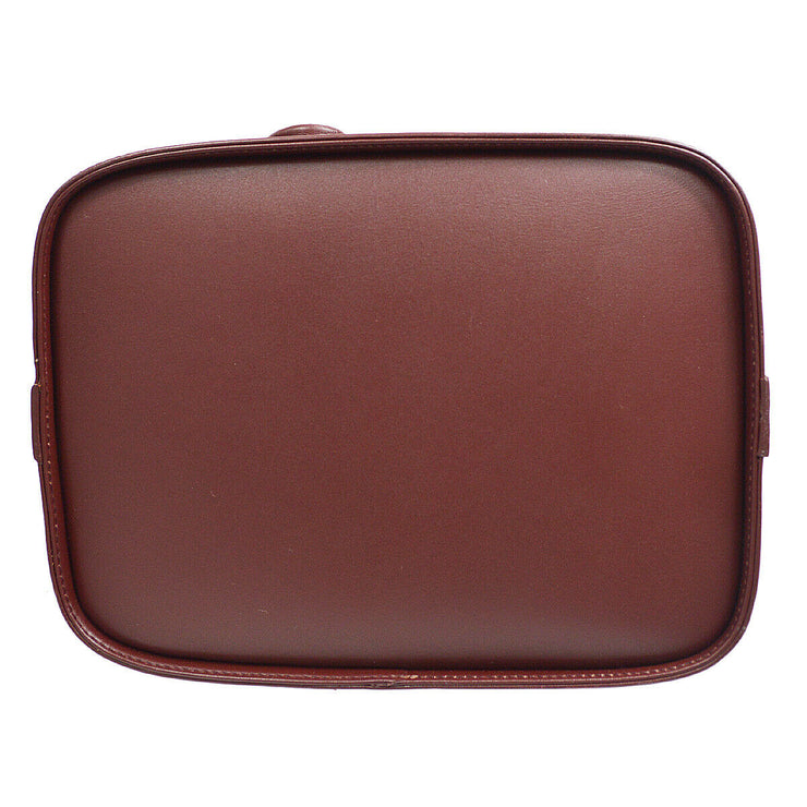 CARTIER Must De Cartier Drawstring Shoulder Bag Bordeaux Leather Spain 44731