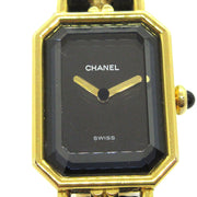 CHANEL Premiere Ladies Wristwatch Watch Quartz Gold Black F.N.79373 #M AK38570h