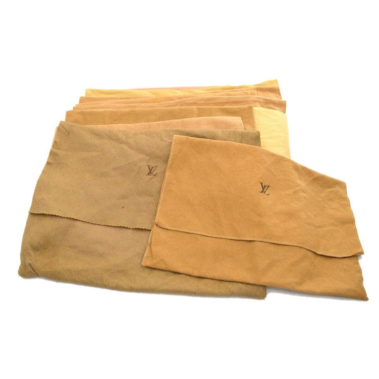 Louis Vuitton Dust Bag 10 Set Brown Beige 100% Cotton Authentic 88154