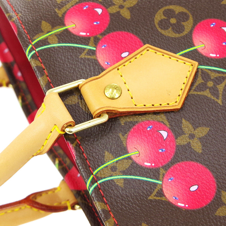 LOUIS VUITTON M95010 Takashi Murakami Monogram Cherry Sac Plat Bag