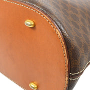 CELINE Macadam Pattern 2way Hand Bag Brown 62397