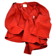 CHANEL CC Logos Long Sleeve Coat Jacket Red #36 S07774k