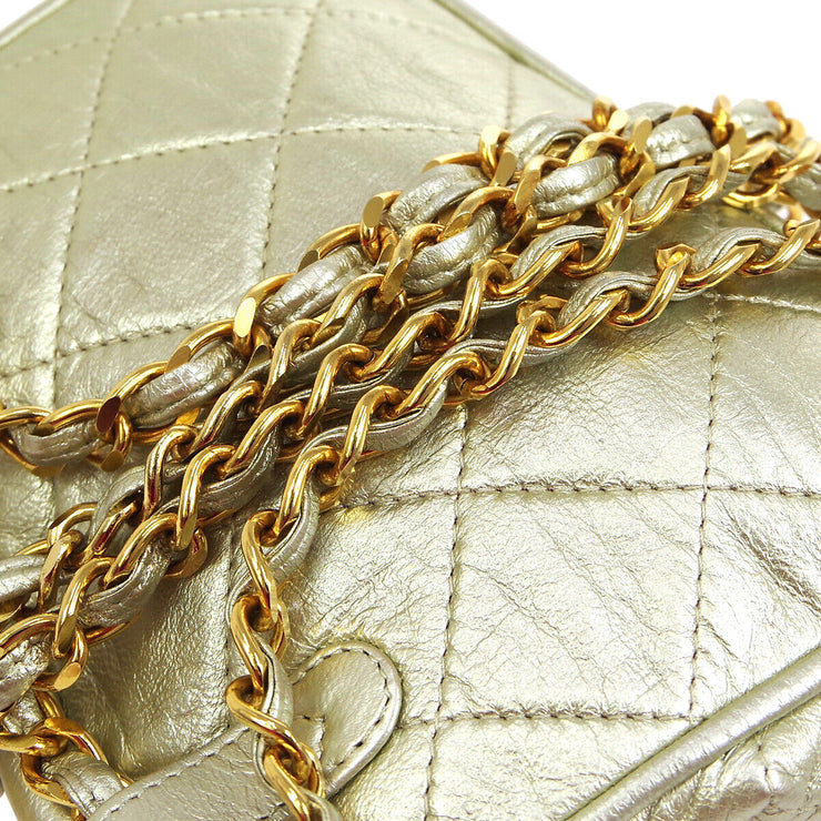 CHANEL Quilted Fringe CC Chain Waist Bum Bag 1721927 Purse Gold Leather GS02292i